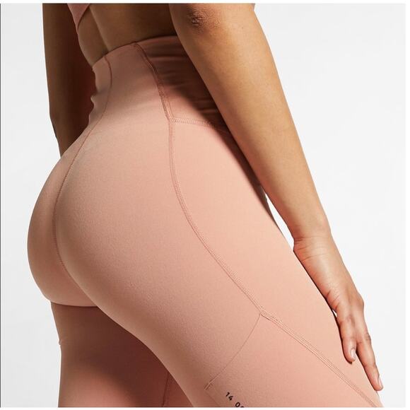 Nike High Waisted Power Pocket Lux Tight Fit Leggings Blush XXL - Picture 6 of 14